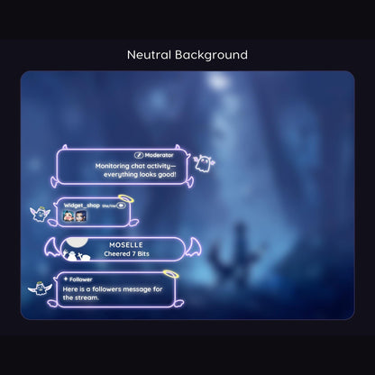 Spooky Neon Chat Widget