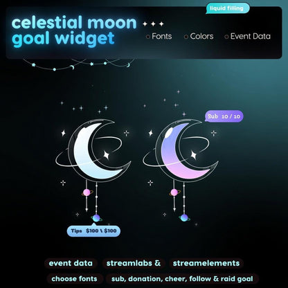 Celestial Moon Goal Widget