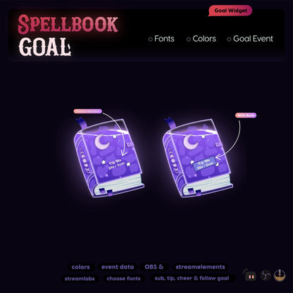 Goth Spell Book Goal Widget