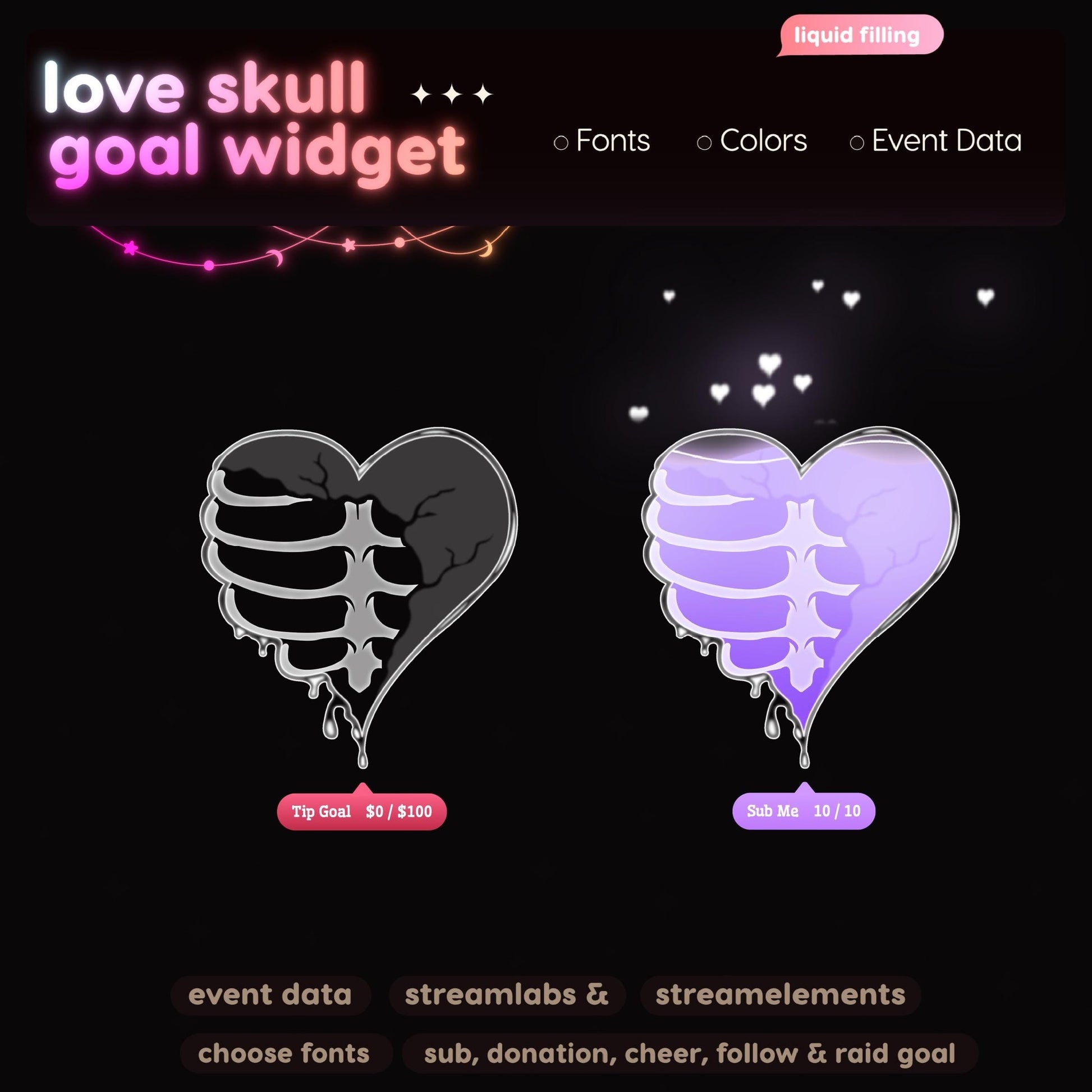 Love Skeleton Goal Widget