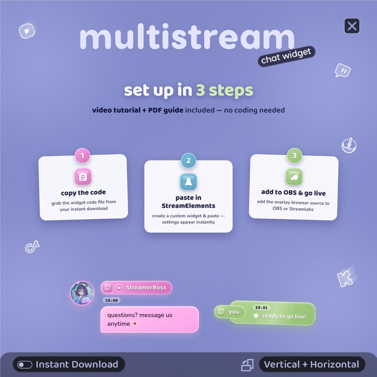 Setup in 3 steps