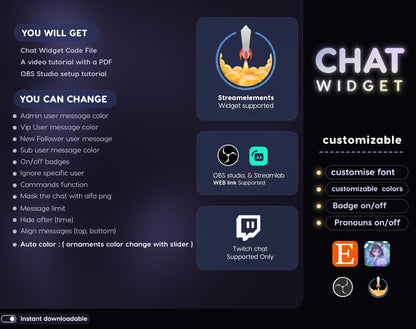 Spooky Halloween Chat & Goal Widgets for Twitch Kick YouTube | Starry Night | StreamElements Streamlabs OBS