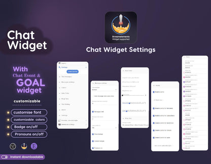 Sakura Butterfly Chat & Goal Widgets for Twitch Kick YouTube | Pastel Cozy | StreamElements Streamlabs OBS