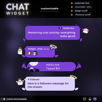 Spooky Halloween Chat & Goal Widgets for Twitch Kick YouTube | Starry Night | StreamElements Streamlabs OBS