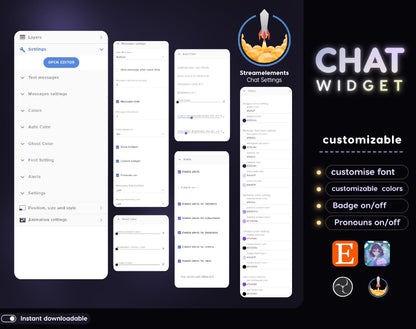 Spooky Halloween Chat & Goal Widgets for Twitch Kick YouTube | Starry Night | StreamElements Streamlabs OBS