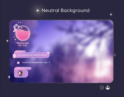 Sakura Butterfly Chat & Goal Widgets for Twitch Kick YouTube | Pastel Cozy | StreamElements Streamlabs OBS