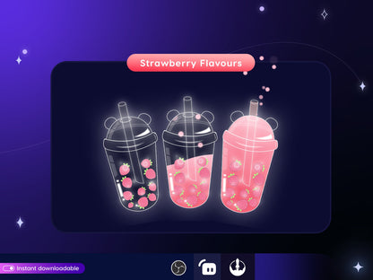 Boba Drink Goal Widget for Twitch Kick YouTube | Cute Progress Bar | StreamElements Streamlabs OBS
