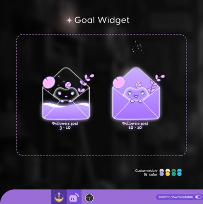 Envelope Liquid Filling Goal Widget is fully customisable for Twitch Streamlabs, TikTok Studio, and Stream-elements