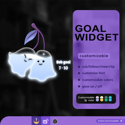 Twin Ghost Liquid Filling Goal Widget is fully customisable for Twitch Streamlabs, TikTok Studio, and Streamelements