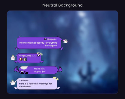 Spooky Halloween Chat & Goal Widgets for Twitch Kick YouTube | Starry Night | StreamElements Streamlabs OBS