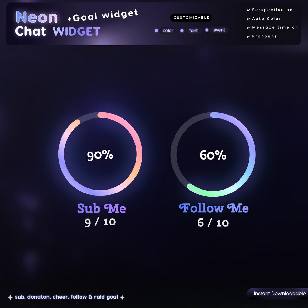 Saber Neon Chat Widget