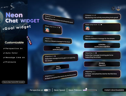 Saber Neon Chat Widget