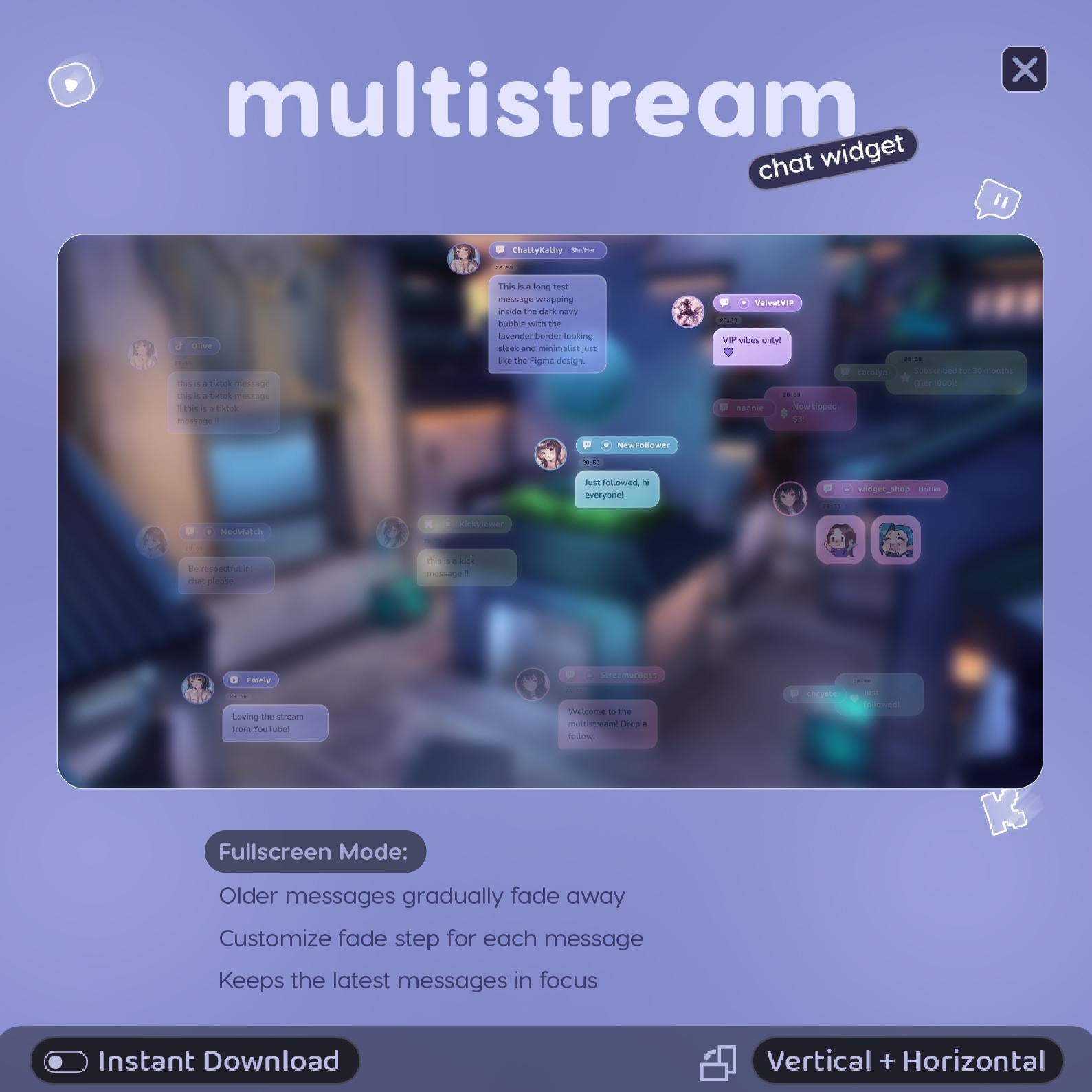 Multistream Chat Widget