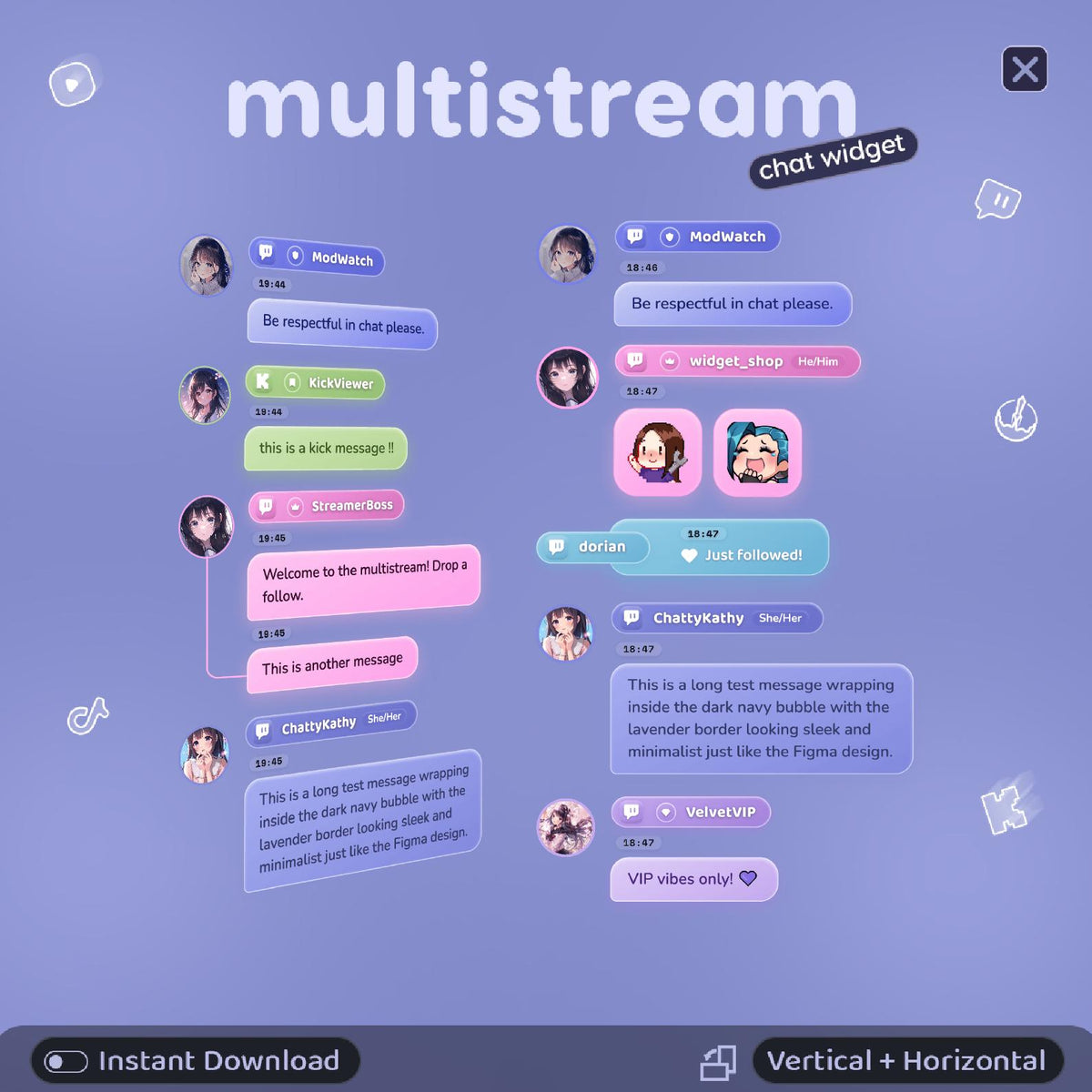 Multistream Chat Widget