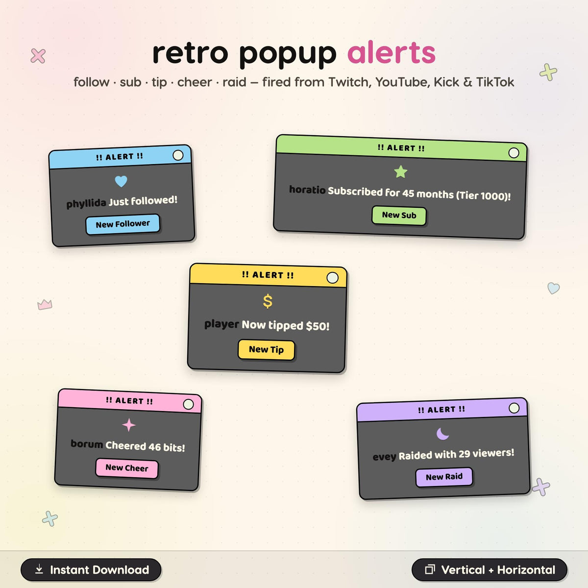 Y2K Sticker Chat Widget
