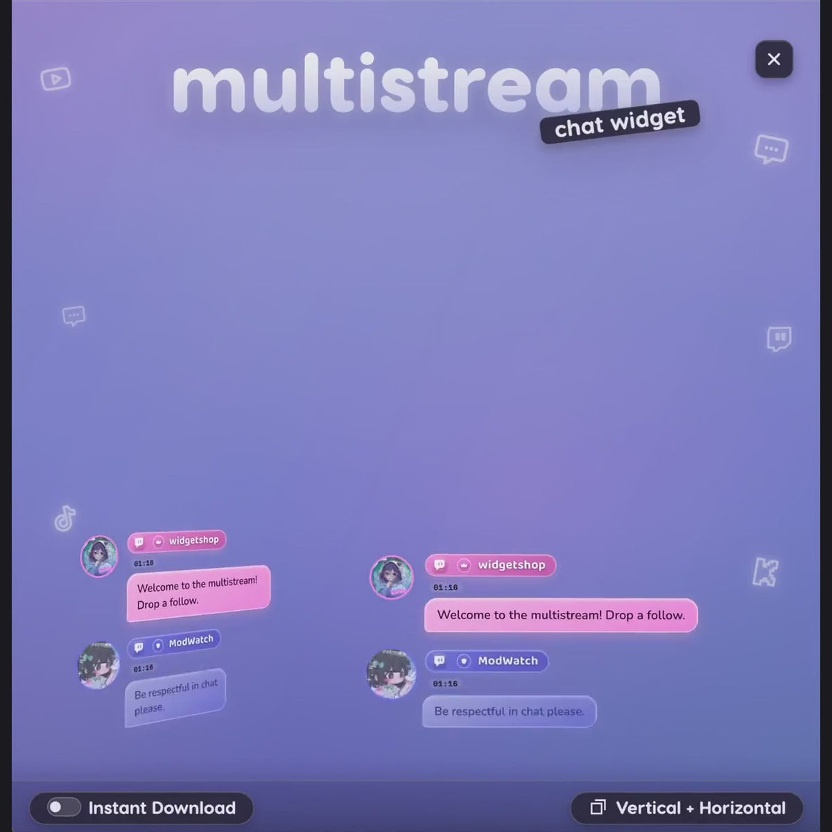 Multistream Chat Widget Pack video montage